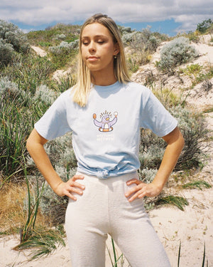 Hang Six Tee - Baby Blue