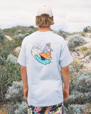 Hang Six Tee - Baby Blue